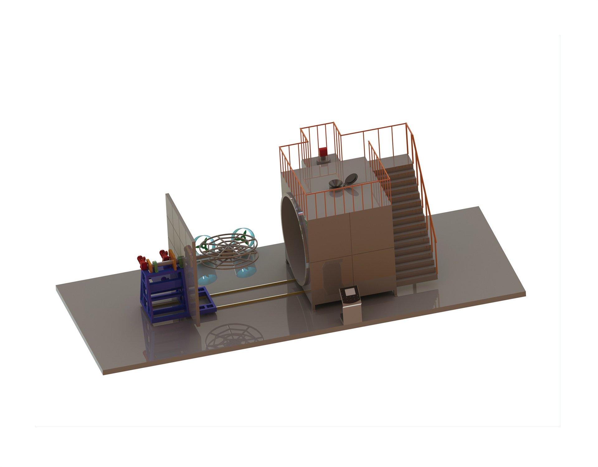 Single arm rolling molding machine