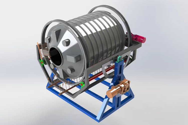 Open flame swing rotational molding machine